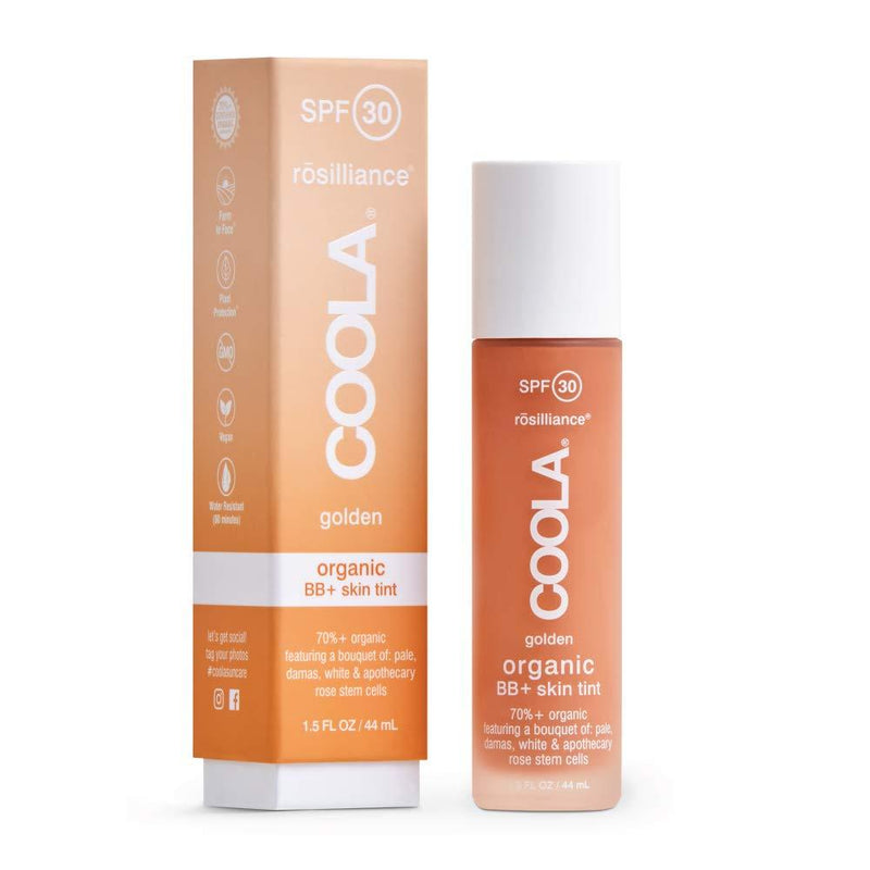 [Australia] - COOLA Organic Rosilliance BB+ Cream, Tinted Moisturizer Sunscreen & Skin Care, Broad Spectrum SPF 30 Golden 
