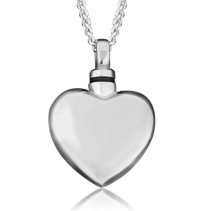 [Australia] - Corykeyes Heart Urn Necklaces for Ashes Memorial Waterproof Cremation Keepsakes Silver Plated 