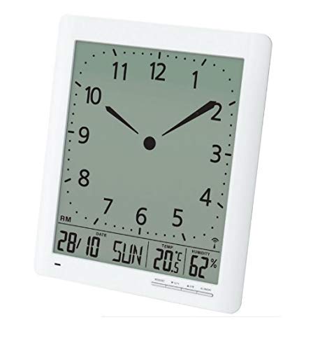 [Australia] - Franklin CL-1 Large Format 10" Atomic Digital-Analog Wall Clock with Day/Date, Temperature and Humidity 