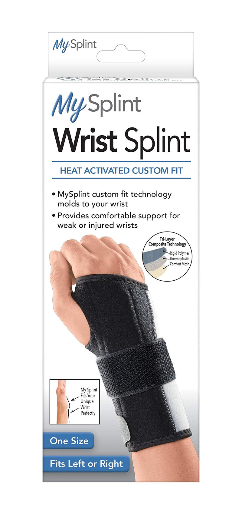 [Australia] - MySplint Custom Fit Wrist Splint, Moldable Thermoplastic Wrist Brace for Strains, Sprains, Carpal Tunnel and More, One Size 