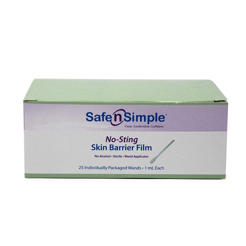 [Australia] - Safe n' Simple No-Sting Skin Barrier Film Wand Applicator, 25 Count Skin Barrier Film (Wand) – Skin Protective Film 