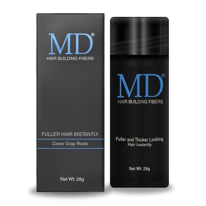 [Australia] - MD Ultimate Hair Thickening Black Fibers for Men & Women | Premium Hair Building Formula| Conceals Hair Loss & Create Instant Hair on Thinning Area | Black 