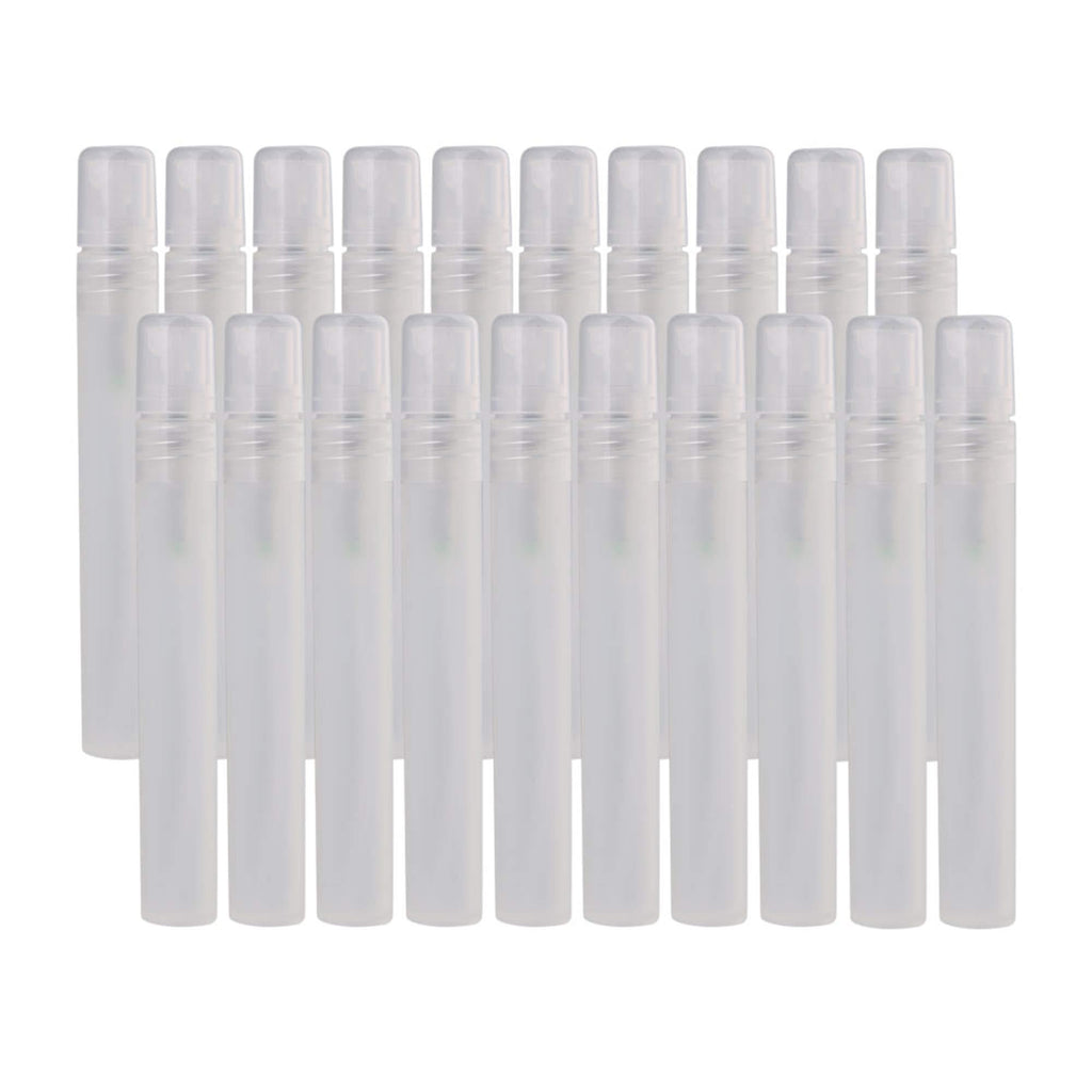 [Australia] - BQLZR Transparent Scrub 10ml Empty Plastic Bottles Sprayer Bottle Atomizer Makeup Tool Pack of 20 