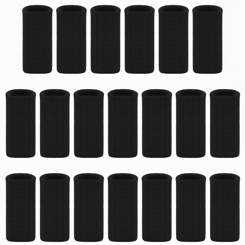 [Australia] - Ancefine Finger SleevesThumb Braces Support Elastic Compression Protector Braces for Relieving Pain Calluses Arthritis Knuckle,20-Pieces Black 