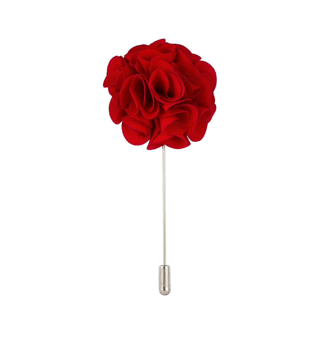 [Australia] - Knighthood Men's Maroon Flower Bunch Lapel Pin/Brooch Maroon Boutonniere Pin with Gift Box for Suit Wedding Groom 