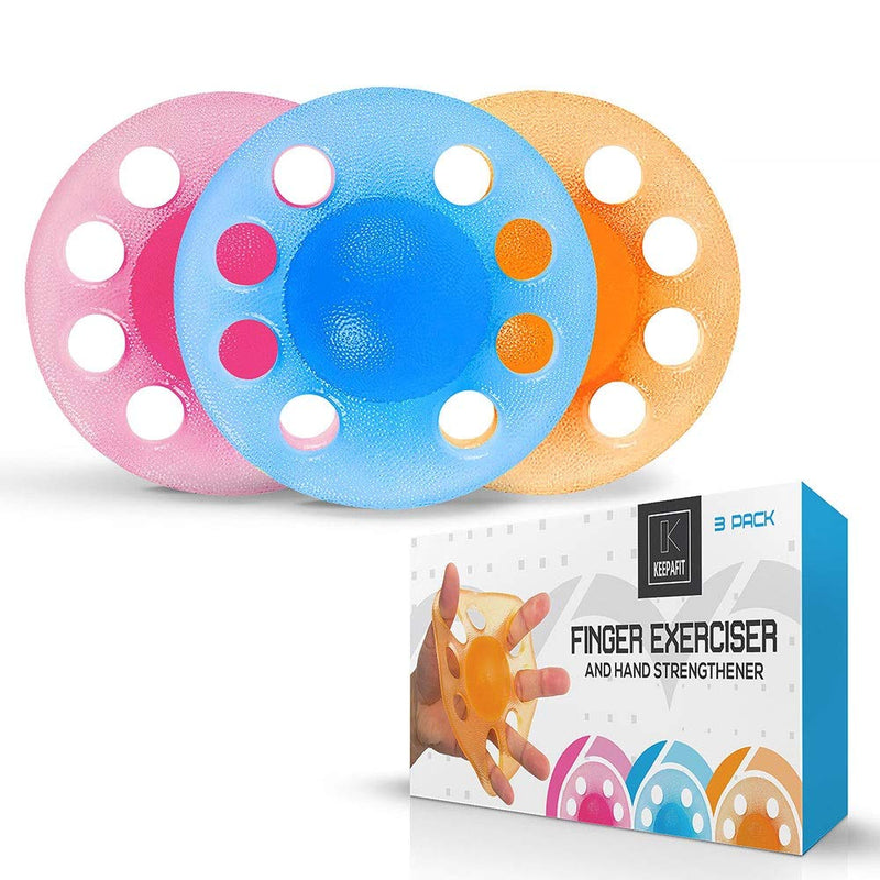 [Australia] - Finger Exerciser & Hand Strengthener 3 Pack(Light+Medium+Heavy) 
