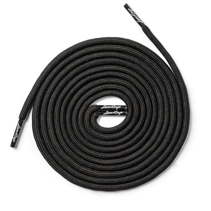 [Australia] - Lace Kings Round Rope Shoelaces 27 inch (69 cm) Black 