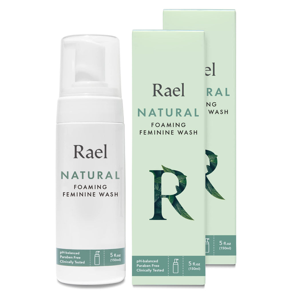 [Australia] - Rael Natural Feminine Cleansing Wash - Gentle Foaming Intimate Wash, pH-Balanced, Sensitive Skin, Unscented, Daily Cleansing Wash, Natural Ingredients (5oz, 2Pack) 5 Fl Oz (Pack of 2) 