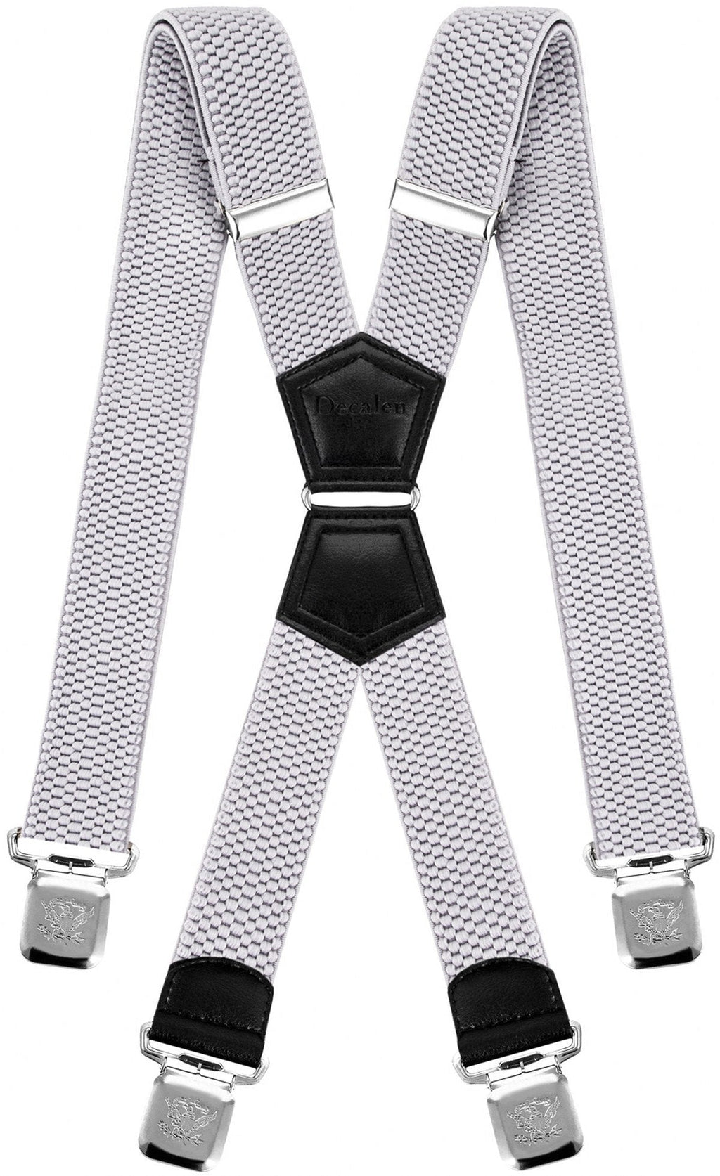 [Australia] - Mens Suspenders X Style Very Strong Clips Adjustable One Size Fits All Heavy Duty Braces Baby Blue 