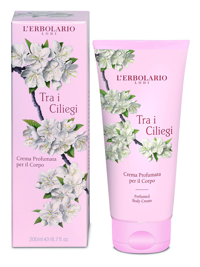 [Australia] - L'Erbolario Tra I Ciliegi Perfumed Body Cream With Floral/Fruity Scent To Moisturize & Soften Delicate Skin with Cherry Blossoms/Coconut & Cocoa Butter, 6.7 Oz 