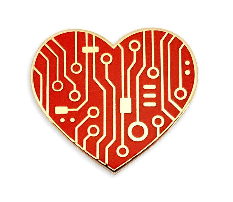 [Australia] - Pinsanity Digital Heart Enamel Lapel Pin 