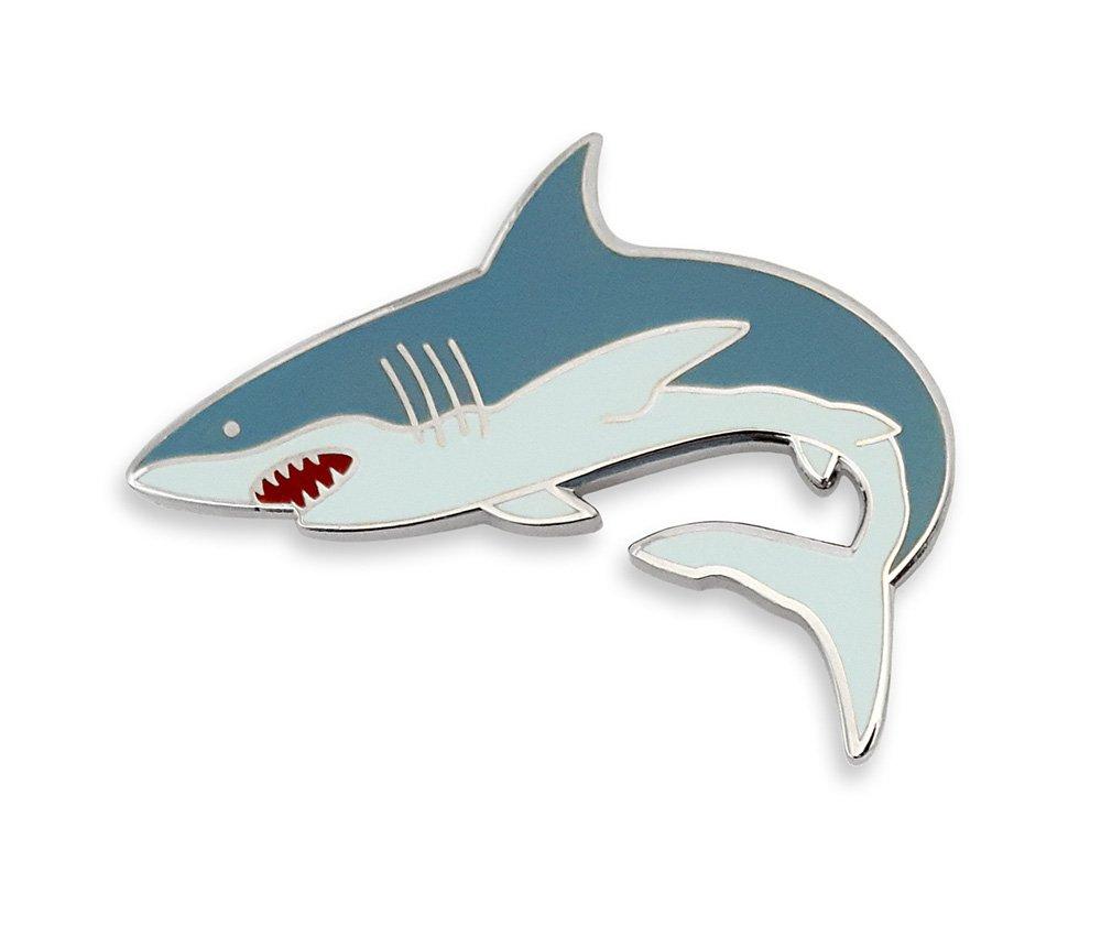 [Australia] - Pinsanity Great White Shark Enamel Lapel Pin 