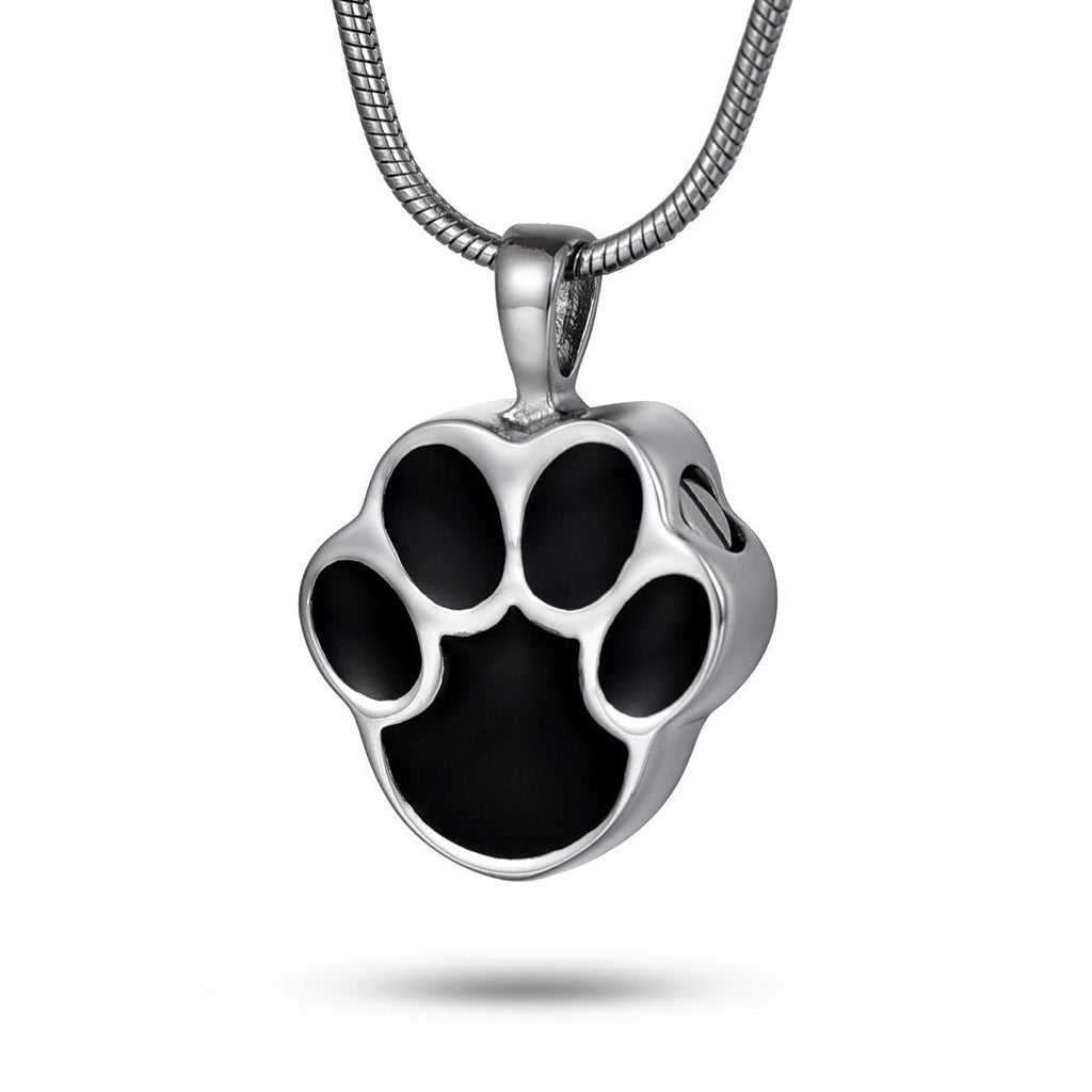 [Australia] - FCZDQ Pet Cremation Jewelry Dog Cat Paw Footprint Memorial Keepsake Urn Necklace for Ashes 