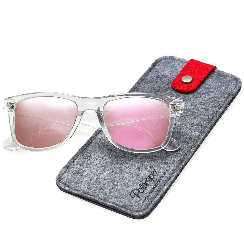 [Australia] - Polarspex Polarized 80's Retro Classic Trendy Stylish Sunglasses for Men Women Crystal | Pink Quartz 52 Millimeters 