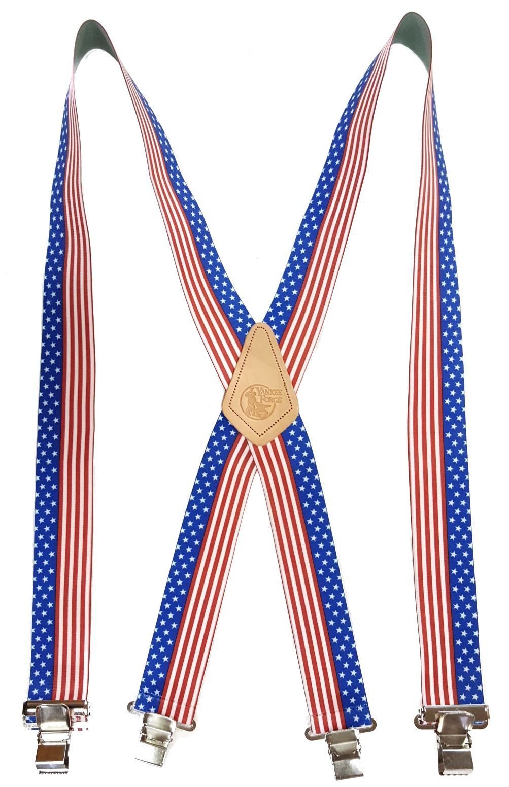 [Australia] - USA MADE CUSTOM SUSPENDERS • 2" WIDE • STRONG METAL CLIPS • BUY AMERICAN ! 54" Usa Flag 