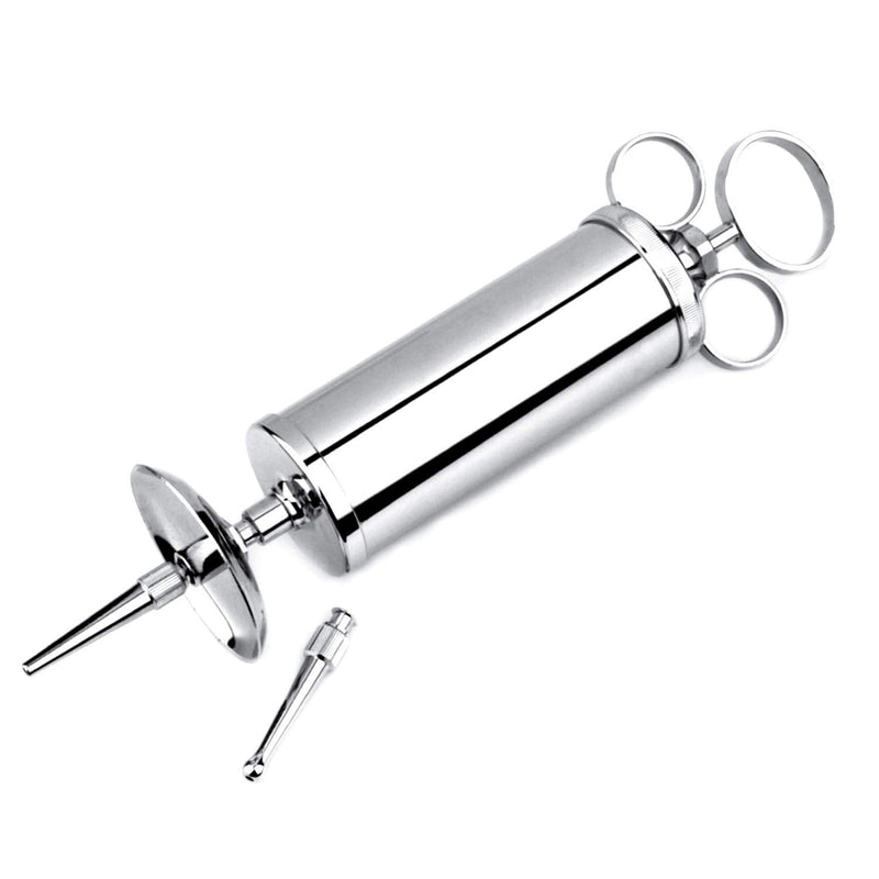 [Australia] - Ear Wax Removal Syringe 4 OZ - Brass with Chrome Finish Ideal for Household, EMT, Firefighter, Police, Medical Student, School and Hobby 