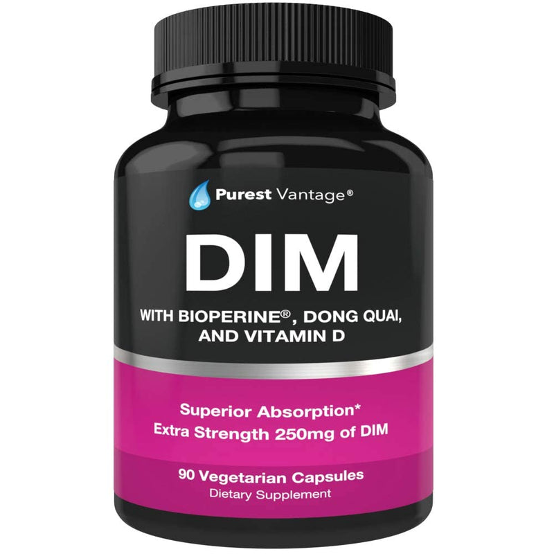 [Australia] - Pure DIM Supplement 250mg Diindolylmethane Plus BioPerine and Dong Quai - Hormone Balance Support for Women and Men, Menopause & Estrogen Support - 90 Vegetarian Capsules 1 