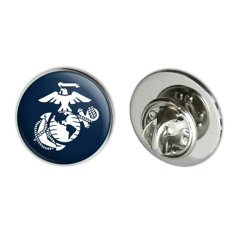 [Australia] - GRAPHICS & MORE Marines USMC White Logo Blue Licensed 0.75" Lapel Pin Tie Tack 