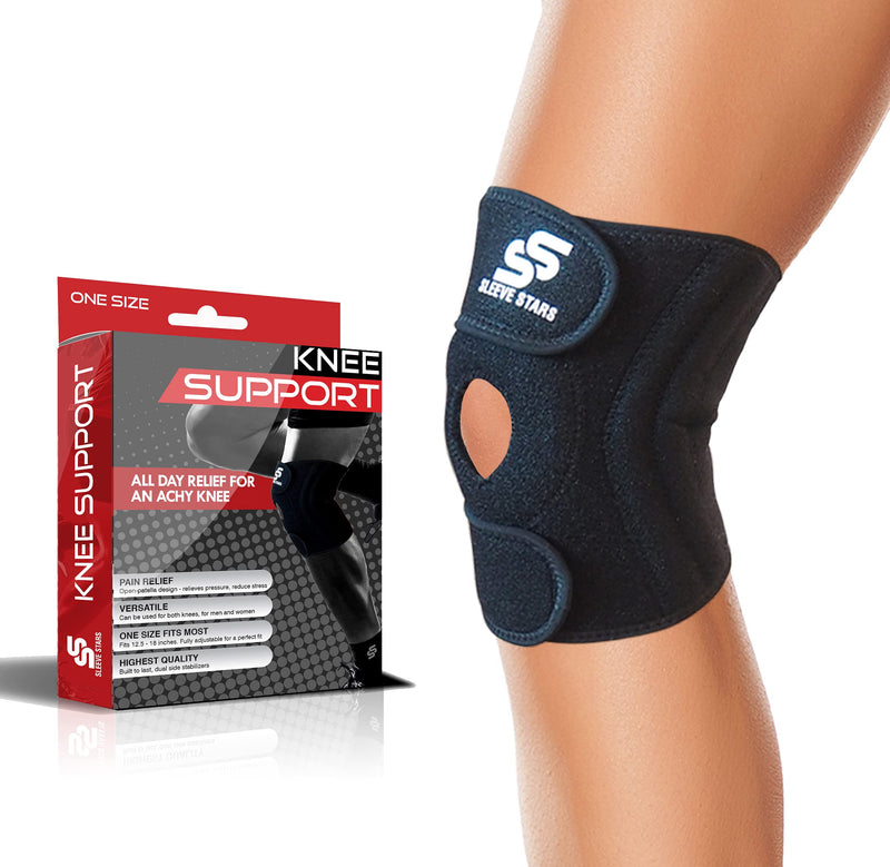 [Australia] - Sleeve Stars Knee Brace & Knee Support for Women & Men, Knee Braces for Knee Pain, Knee Protection Exercise for Working Out, LCL, MCL, ACL, Meniscus Tear, Patellar Tendon Stabilizer Knee Compression (S-3XL) S/M/L: 12"-21" 