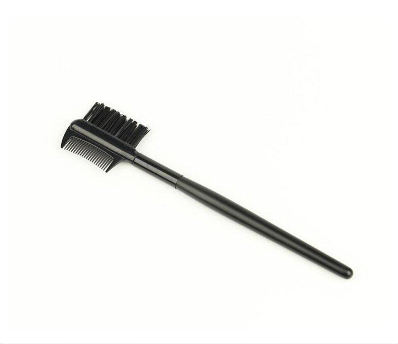 [Australia] - 5 Pieces Wood Handle Eyebrow Eyelash Dual-Comb Extension Brush 