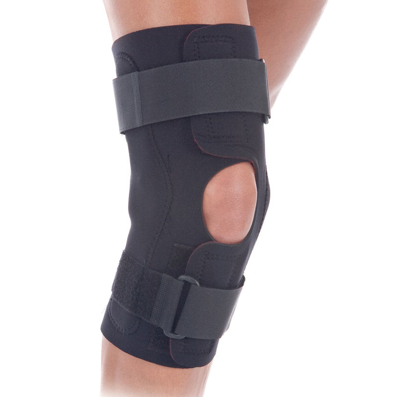 [Australia] - RolyanFit Wraparound Hinged Knee Brace, Comfort Wrap Knee Support & Stabilizer for Right or Left Leg, Supports Knee Joints & Muscles for Sports Wear, Low Profile Hinges & Secure Straps, Extra Large X-Large 