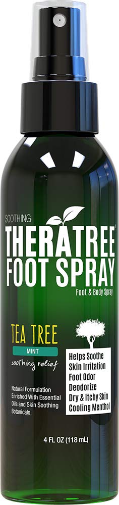 [Australia] - TheraTree Foot Spray for Shoe & Foot Odor with Tea Tree, Neem, MSM & Menthol for Soothing Skin Irritation. Great for Athletes. 