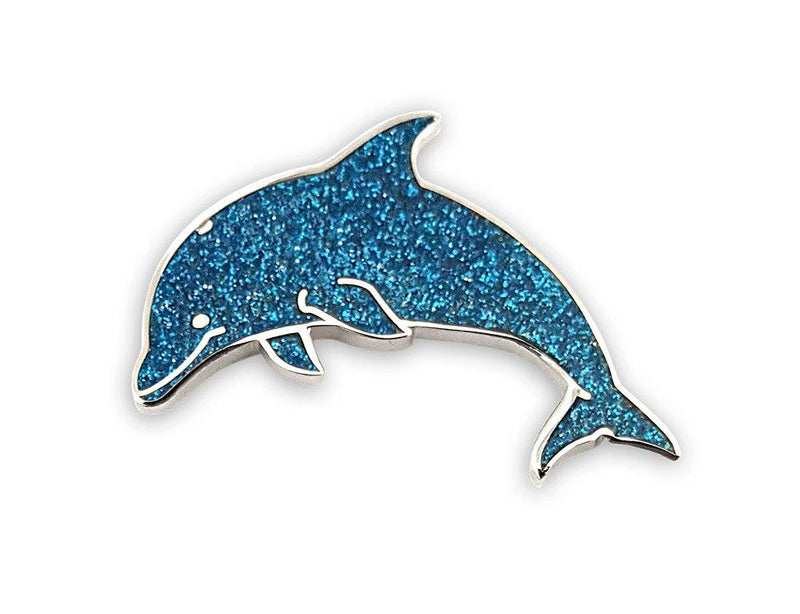 [Australia] - Pinsanity Cute Glitter Dolphin Enamel Lapel Pin 