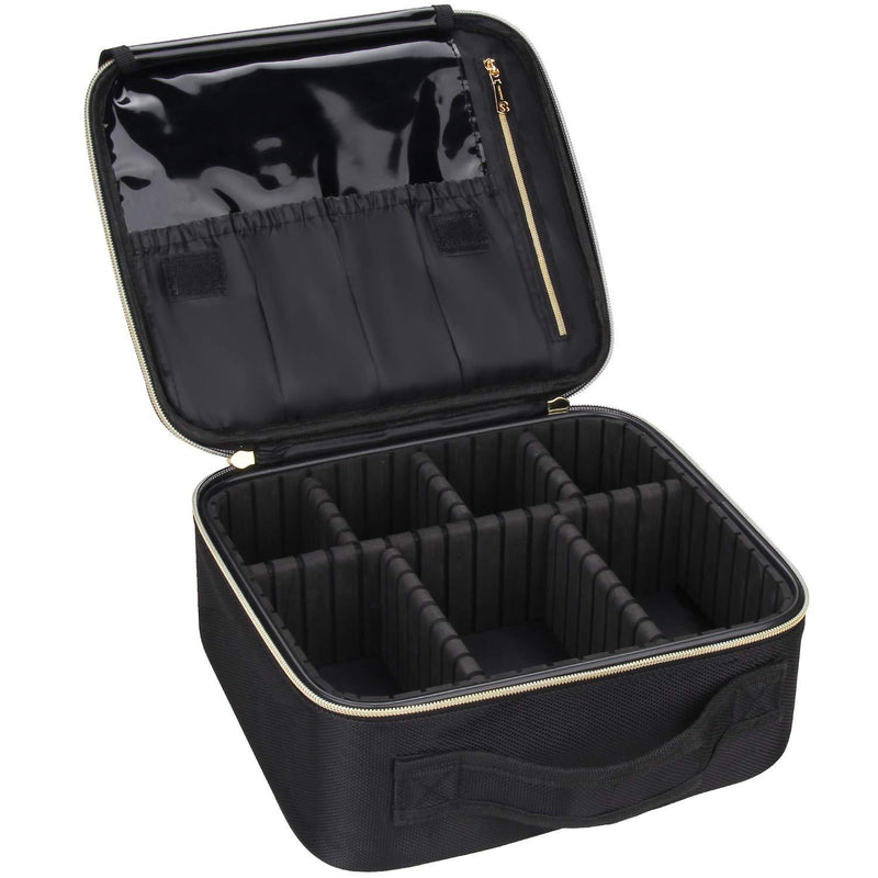 [Australia] - Travel Makeup Case,Chomeiu- Professional Cosmetic Makeup Bag Organizer,Accessories Case, Tools Case (Small, BLACK) Cute Small A-BLACK 