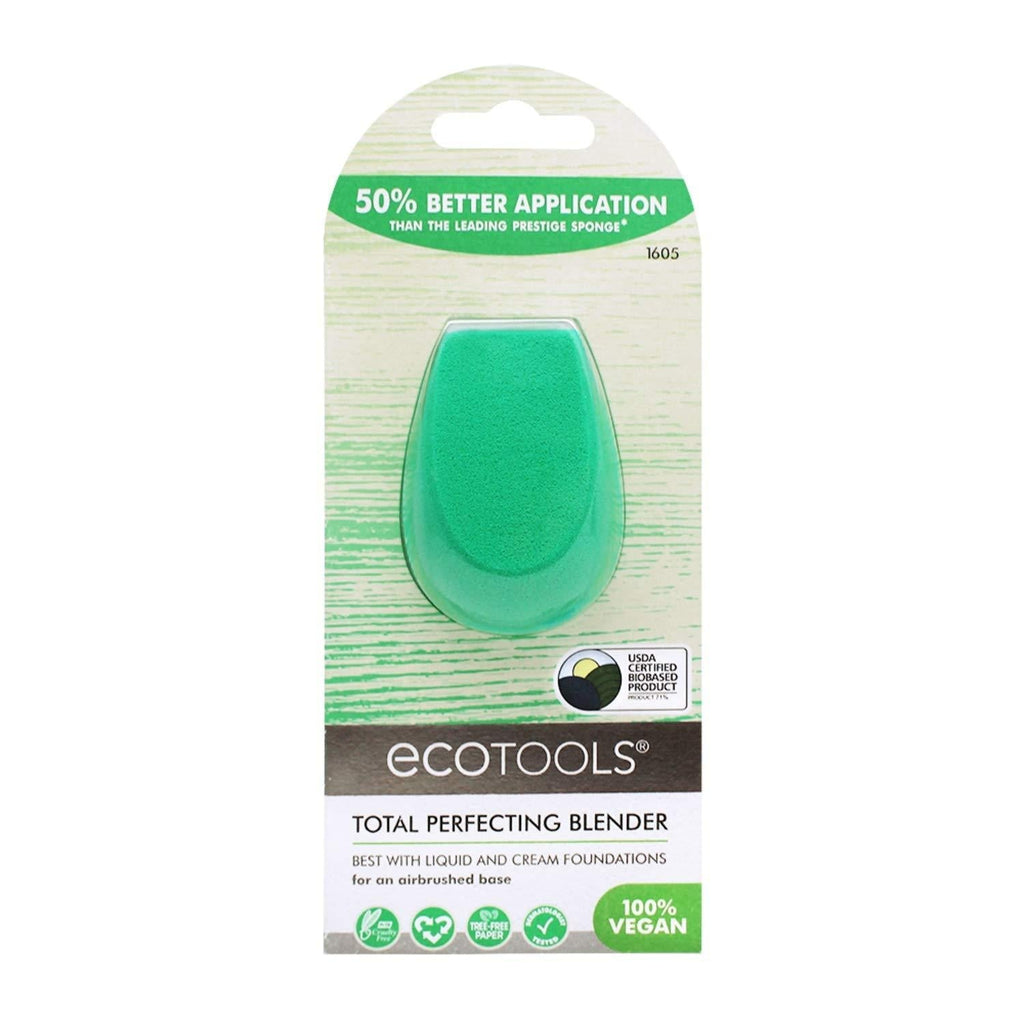 [Australia] - Ecotools Perfecting Blender, Makeup Beauty Sponge, For Liquid + Cream Foundations Green Total Perfecting Blender 