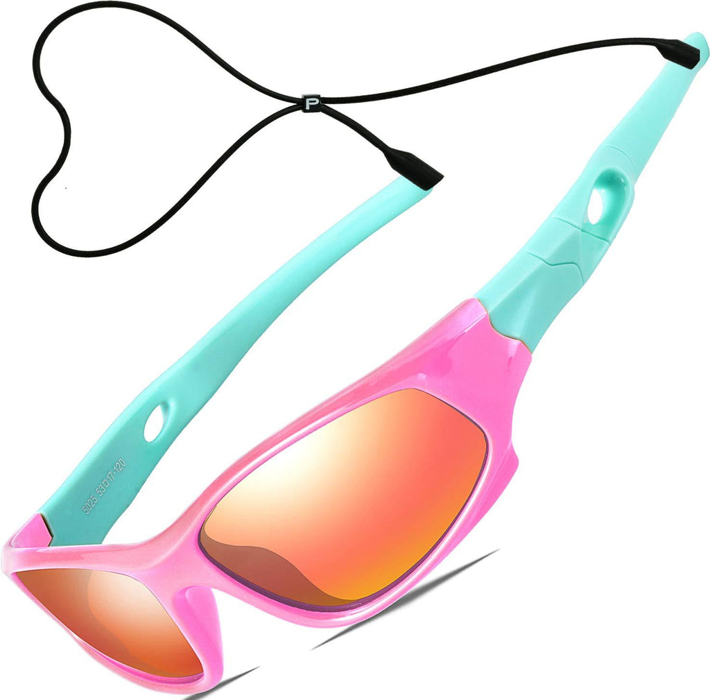 [Australia] - ATTCL Kids Hot TR90 Polarized Sports Sunglasses For Boys Girls Child Age 3-10 Pink-blue as the pictures 