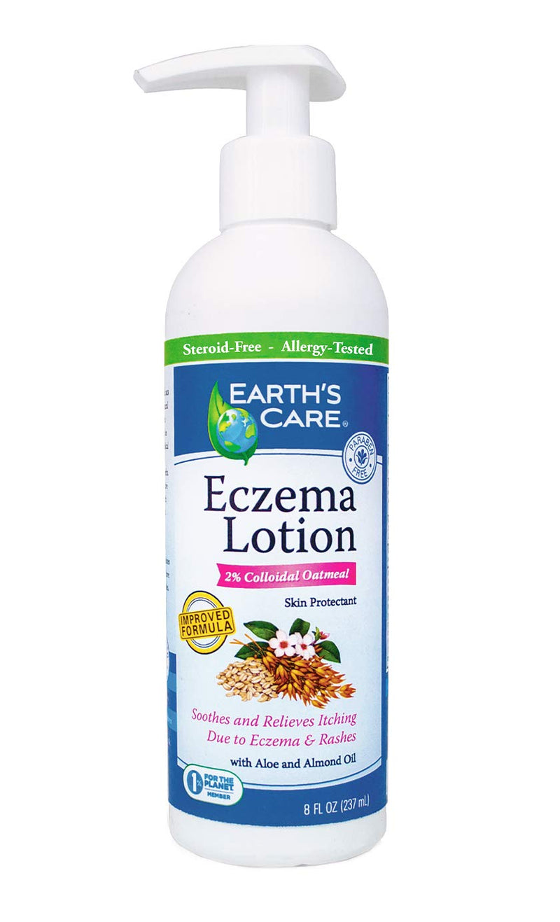 [Australia] - Earth's Care Eczema Lotion, Steroid, Dye & Fragrance Free, Allergy-Tested (8 FL OZ) 8 Fl Oz (Pack of 1) 