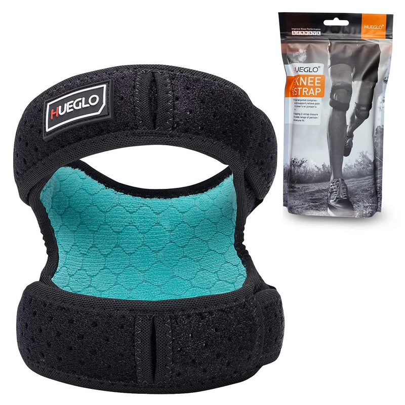 [Australia] - Dual Patella Knee Strap for Knee Pain Relief,Adjustable Neoprene Knee Brace Support for Running, Arthritis, Jumper, Tennis,Injury Recovery,Protection,Black(1 Piece),12'' - 17'' 