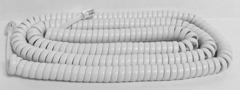[Australia] - The VoIP Lounge Replacement 25 Foot Long White Handset Curly Cord for AT&T Phone 