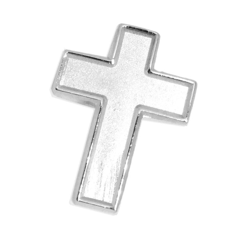 [Australia] - Chaplain Finish Cross Lapel Pin - Religious Christian Latin Ornate Official Brooch Silver 