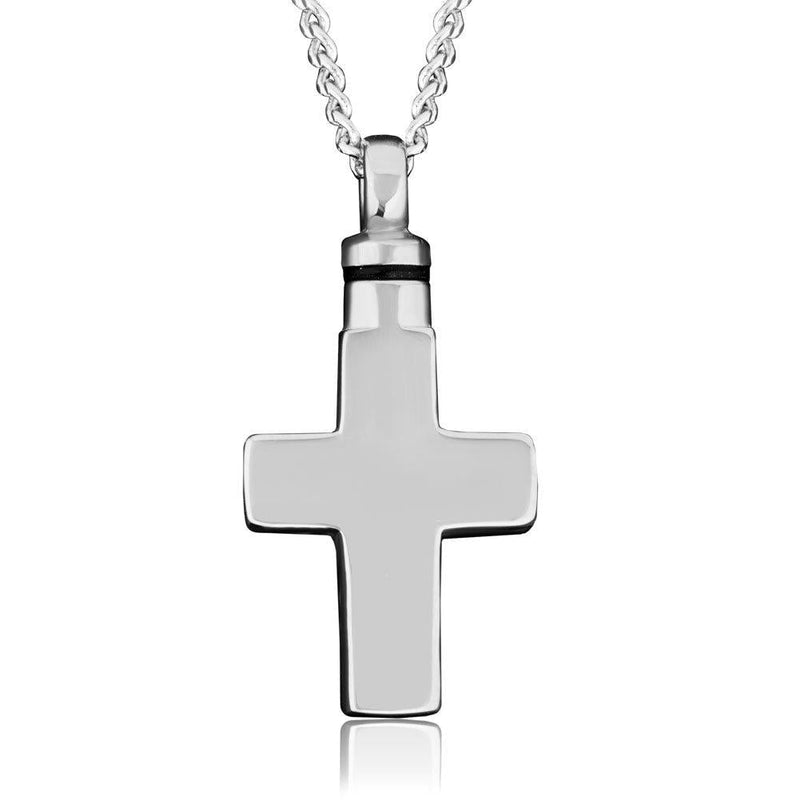 [Australia] - Charmed Craft Religious Cross Urn Necklaces for Human Pet Memorial Cremation Ashes Holder Keepsake Stainless Steel Jewelry Pendant URN-1 