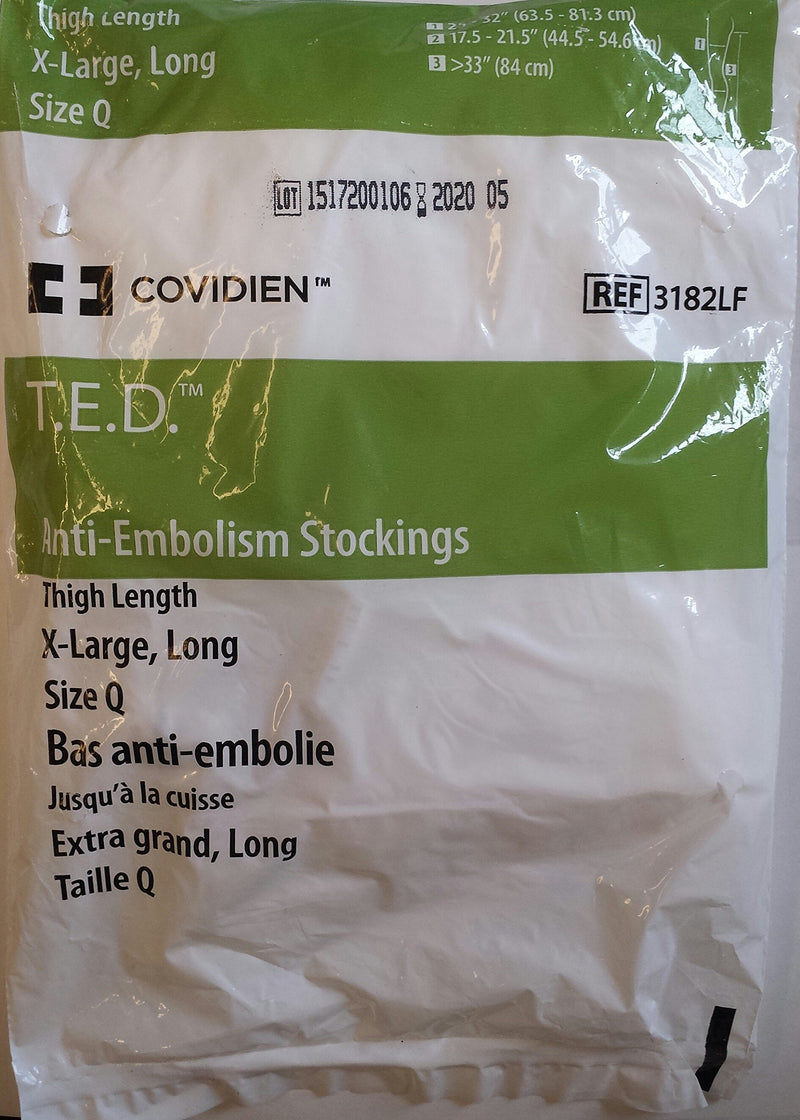 [Australia] - T.E.D, Thigh High, Size (Q), XL Long, White, 1 Pair 