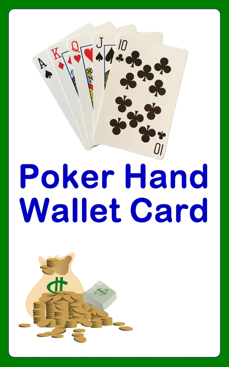 [Australia] - Poker Hand Wallet Card - Learn to Play Cards! Learn Card Games by Secure ID Great Gift Idea! 