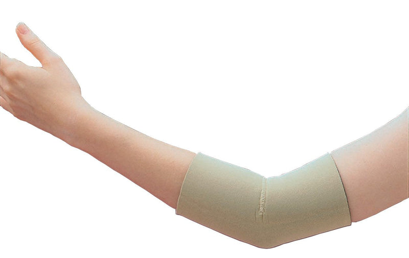 [Australia] - Rolyan Neoprene Elbow Sleeve, Medium, Beige, Compression Brace for Pain Relief from Muscle Strains, Sprains, Joint Discomfort, Inflammation, Tendonitis & Other Injuries, Flexible & Comfortable Support Without Strap, Medium 