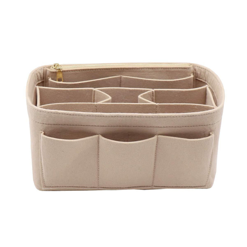 [Australia] - LEXSION Felt Purse Insert Bag Organizer Bag In Bag For Handbag Purse Organizer Fits Speedy Neverfull Medium Beige 