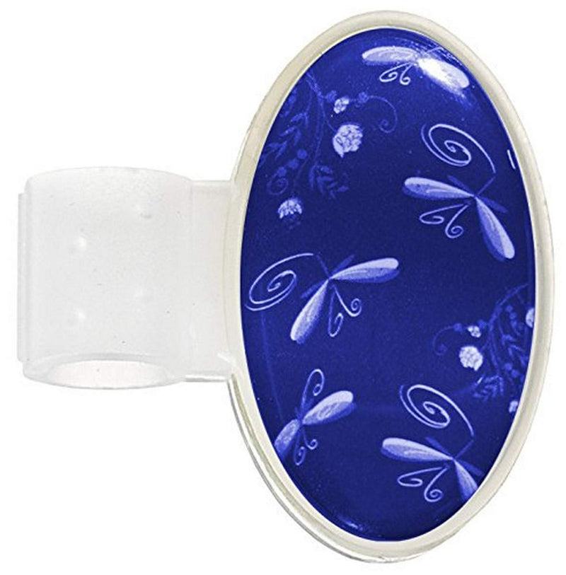 [Australia] - Prestige Medical Stethoscope Id Domed Tag, Dragonflies Navy 