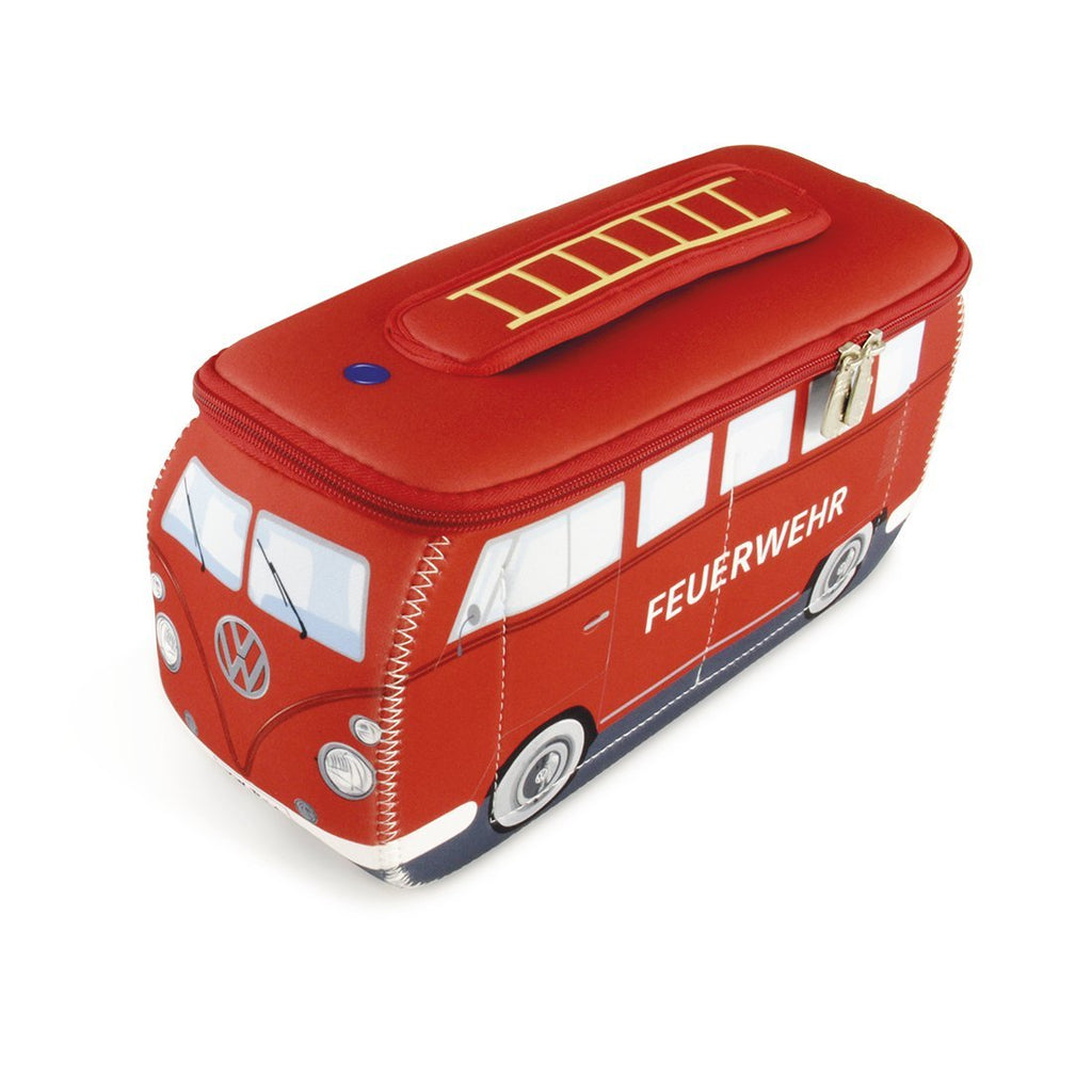 [Australia] - BRISA VW Collection - Volkswagen Samba Bus T1 Camper Van 3D Neoprene Universal Bag - Makeup, Travel, Cosmetic Bag (Neoprene/Feuerwehr/Fire Engine) 