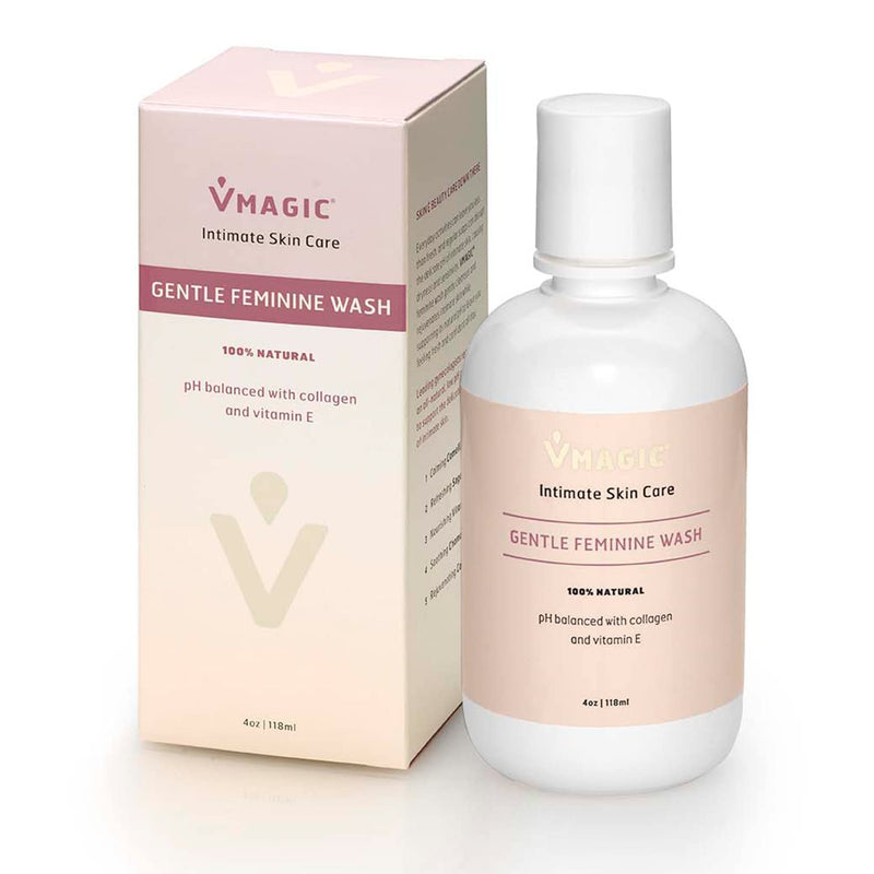 [Australia] - Vmagic Gentle Feminine Wash by Medicine Mama’s Apothecary – pH Balanced to Cleanse and Rejuvenate Intimate Skin with Chamomile, Collagen, Vitamin E and Sage – Hormone Free — 4 oz 