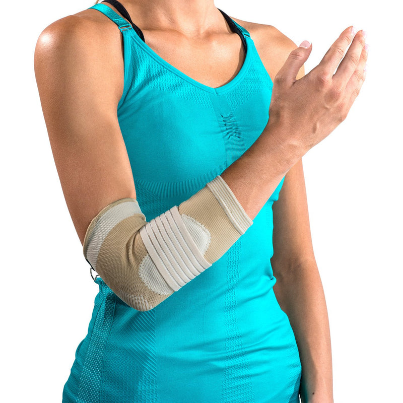 [Australia] - DonJoy Advantage DA161ES02-TAN-L Deluxe Elastic Elbow for Sprains, Strains, Golfer's and Tennis Elbow, Swelling, Tan, Large 10.5", 12" Large 10.5-12" 