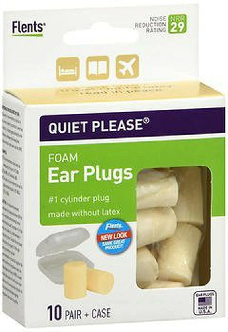 [Australia] - Flents Quiet Please Comfort Foam Ear Plugs - 10 pairs, Pack of 2 