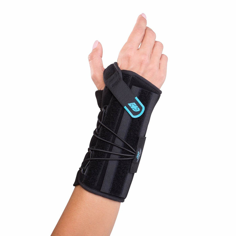 [Australia] - DonJoy Advantage DA161WB02-BLK-R Stabilizing Speed-Wrap Wrist Brace for Carpal Tunnel, Sprains, Strains, Tendonitis, Instabilities, Palm/Dorsal Stays Right 