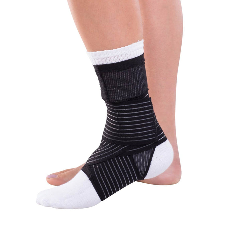 [Australia] - DonJoy Advantage DA161AV03-BLK-XL Ankle Sleeve with Figure 8 Straps for Sprains, Strains, Lateral Support, Open Heel, Black, XL fits 10.5", 11.5" X-Large fits 10.5", 11.5" 