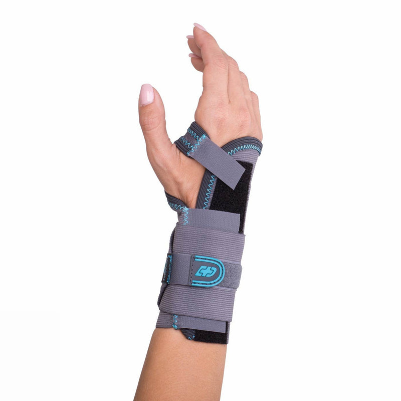 [Australia] - DonJoy Advantage DA161WB01-GRY-XS, S-L Stabilizing Elastic Wrist Brace for Carpal Tunnel, Sprains, Strains, Tendonitis, Instabilities, Palm Stay Medium/Large 
