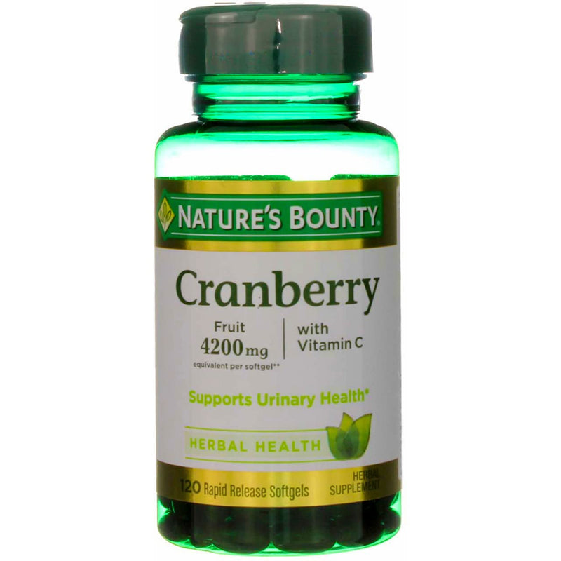 [Australia] - Nature's Bounty Cranberry Fruit 4200 mg, Plus Vitamin C, 120 Softgels 