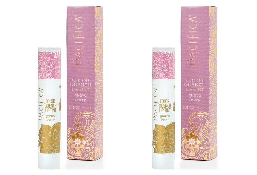 [Australia] - Pacifica Guava Berry Color Quench Lip Tint (Pack of 2) with Coconut Oil, Soy Wax, Candelilla Wax, Cocoa Seed Butter, Avocado Oil and Rosemary Leaf Extract, 100% Vegan and Gluten-Free, 0.15 oz. 