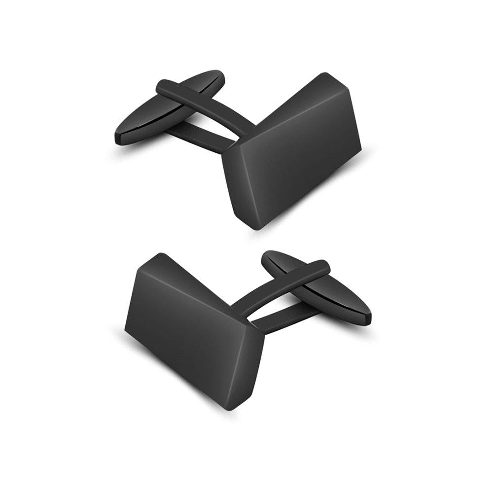 [Australia] - MERIT OCEAN Gold/Black Classic Cufflinks for Men Stainless Steel Wedding Business Gifts Black 